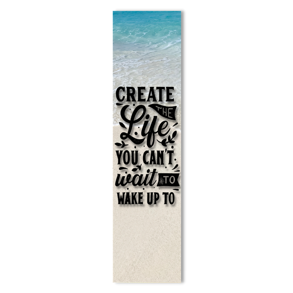 Create The Life 2 Schild Strand Wellen Spruch Türschild Warnschild Metallschild Ocean Sea